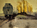 DK Palecek Comp 6 PATX Train Stop 9x12 oil 800