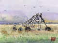 Painting 10 Mini Pearls Pivot Over the Cotton Field Richie Vios