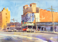 Spencer Meagher #9 Texas Theatre 16x12 Watercolor $1,200